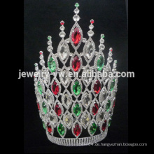 Mädchen Plastik Rhinestone Prinzessin Krone Haarband Großhandel Hohe Festzug Kronen Und Tiaras